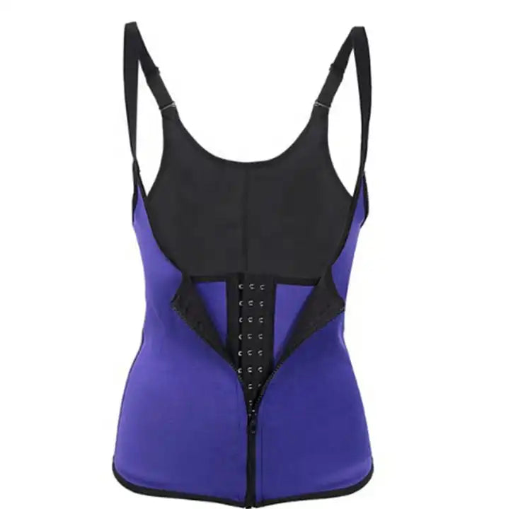 Fashion Adjustable Strap Zipper Hook Women Waist Trainer Belly Girdle Body  Shaper Waist Cincher Corset